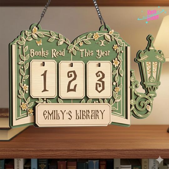Discover Fairytale Book Tracker, Personalized Library Sign, Books Read Counter, Whimsical Bookworm Gift, Enchanted Forest Decor For Book Nook