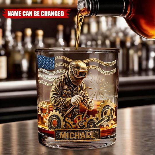 Discover Strong Welders Drink Whiskey - Personalized Welder Whiskey Glass