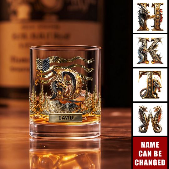 Discover Love Dragons - Personalized Dragon Whiskey Glass