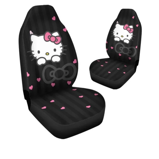 Discover Pink Cat Car Seat Cover Set for Interior Protection