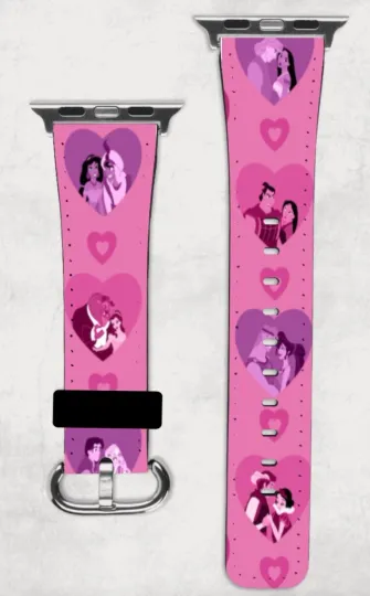 Discover Disney Couples Valentine's Day Apple Watch Band NEW 38/40/41 & 42/44/45 Hearts