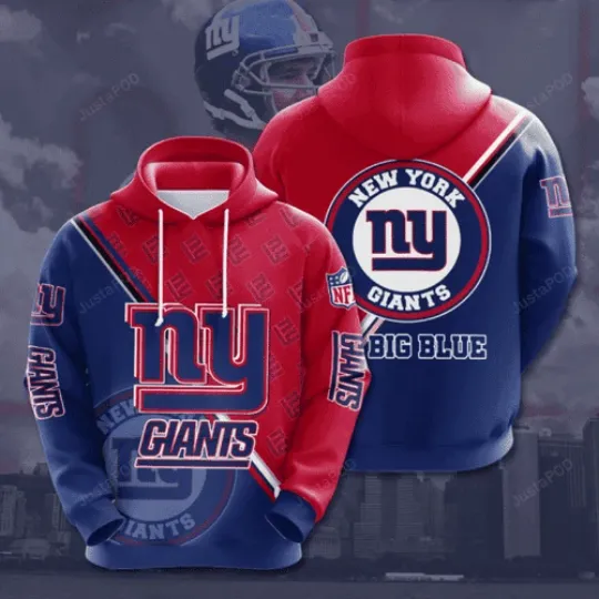 Discover New York Football Team Giantss 3D Hoodie, Unisex Adults S-5XL
