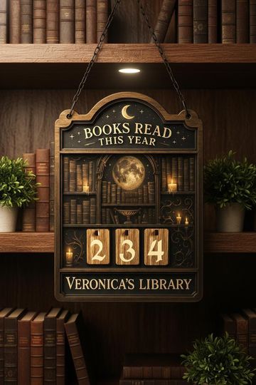 Discover Custom Wooden Book Tracker Sign  Personalized Books Read This Year Counter, Perfect Reading Gift for Book Lovers & Readers