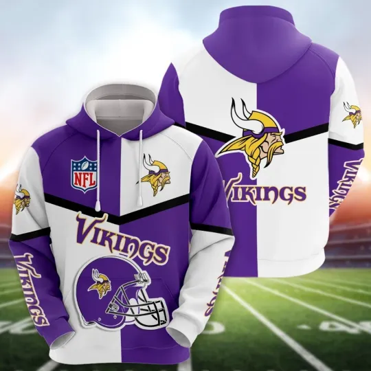 Discover Minnesota Football Team Vikingss 3D Hoodie, Unisex Adults S-5XL
