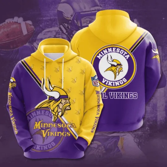 Discover Minnesota Football Team Vikingss 3D Hoodie, Unisex Adults S-5XL