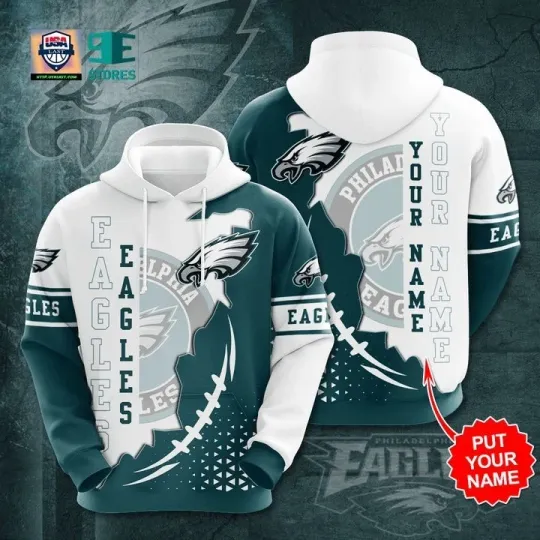 Discover Philadelphia Football Team Eagless 3D Hoodie, Unisex Adults S-5XL