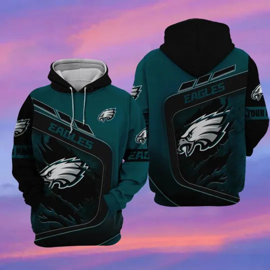 Discover Philadelphia Football Team Eagless 3D Hoodie, Unisex Adults S-5XL