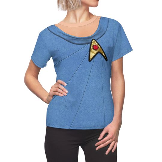 Discover Starfleet Officer Blue Women's Shirt, Federation Cosplay, Starships Apparel