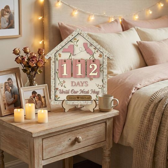 Discover Personalized Countdown Calendar - The Days Weve Shared Our Love -Custom Couple Gift with Names - Romantic Wedding or Anniversary Keepsak