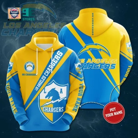 Los Angeles Team Chargerss 3D Hoodie, Unisex Adults S-5XL