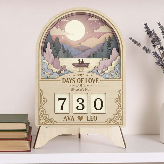 Discover Personalized Togetherness Tracker Sign, Fun Dates Completed This Year Counter, Custom Wooden Couple Decor, Anniversary Gift for Couple