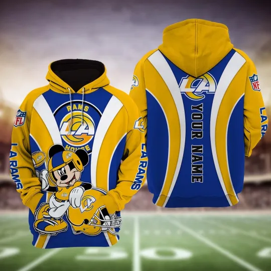 Los Angeles Football Team Ramss 3D Hoodie, Unisex Adults S-5XL