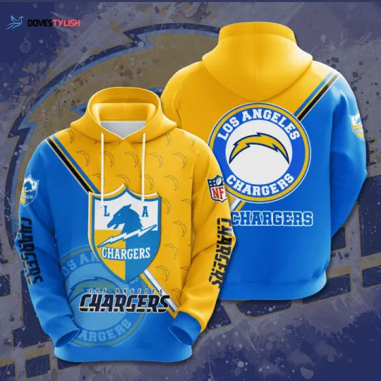 Discover Los Angeles Football Team Chargerss 3D Hoodie, Unisex Adults S-5XL