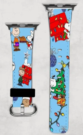 Discover A Charlie Brown & Snoopy Christmas Apple Watch Band NEW 38/40/41 & 42/44/45