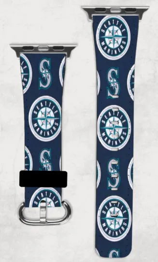 Discover Seattle Mariners Apple Watch Band NEW 38/40/41 & 42/44/45 MLB Baseball