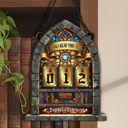 Discover Personalized Vintage Books Read This Year Tracker, Books Reading Counter Sign, Bookish Gift for Readers, Bookshelf Decor, Book Lover Gift