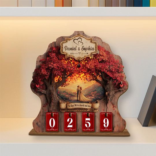 Discover Personalized Love Days Counter, Romantic Couple Anniversary Gift
