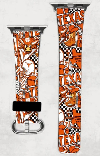 Discover University of Texas Longhorns Apple Watch Band NEW 38/40/41 & 42/44/45 UT