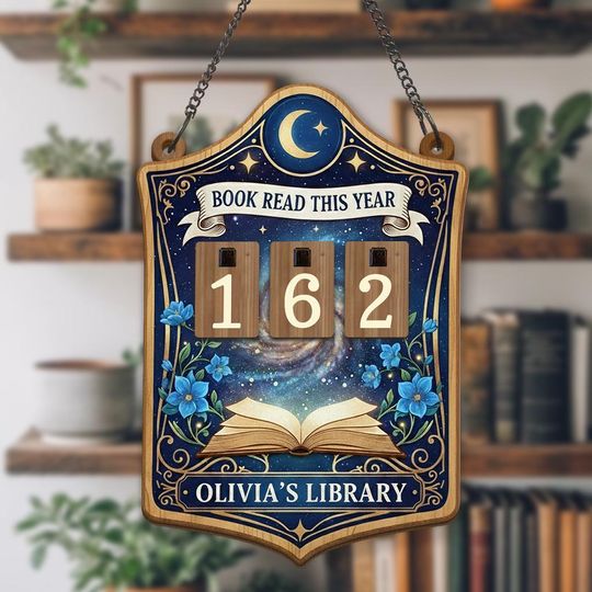 Discover Personalized Galaxy Book Tracker Sign, , Reading Log Wall Decor, Custom Library Sign, Galaxy Book Count Tracker, Gift for Book Lovers