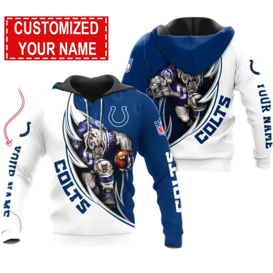 Indianapolis Football Team Coltss  3D Hoodie, Unisex Adults S-5XL