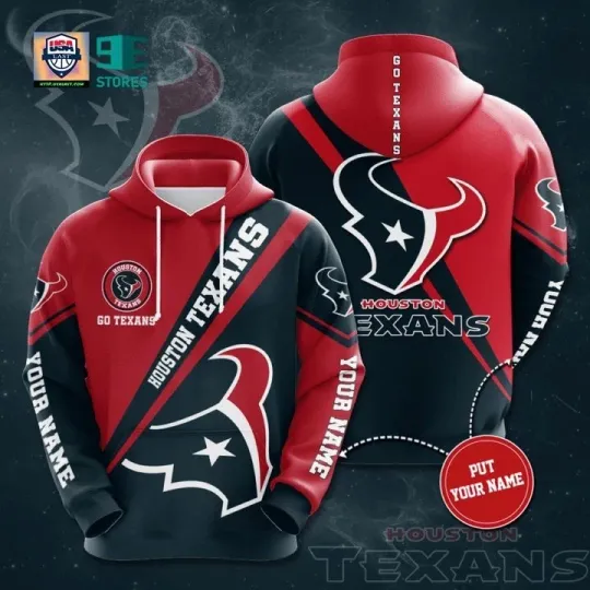 Discover Houston Football Team Texanss 3D Hoodie, Unisex Adults S-5XL