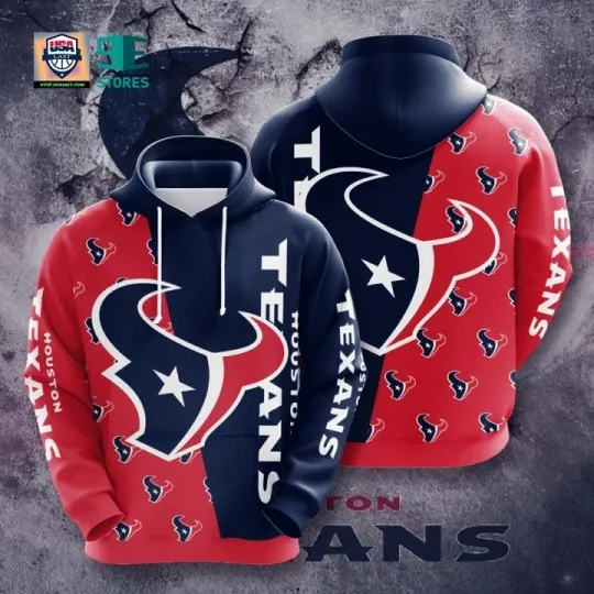 Discover Houston Football Team Texanss 3D Hoodie, Unisex Adults S-5XL
