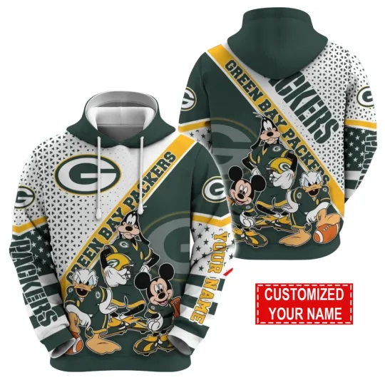 Green Bay Football Team Packerss  3D Hoodie, Unisex Adults S-5XL