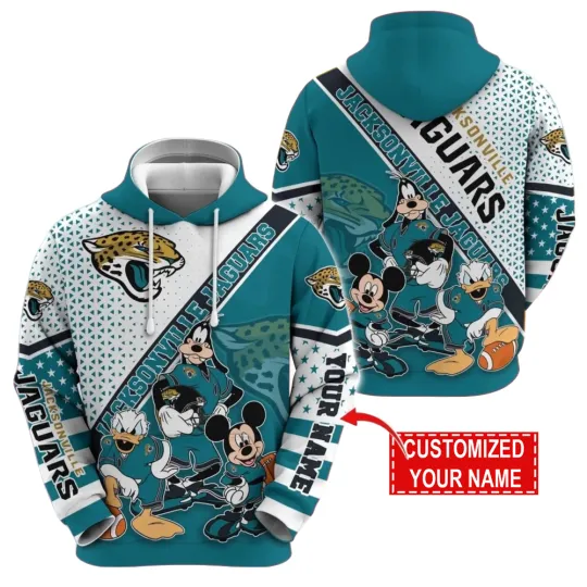 Jacksonville Football Team Jaguarss 3D Hoodie, Unisex Adults S-5XL