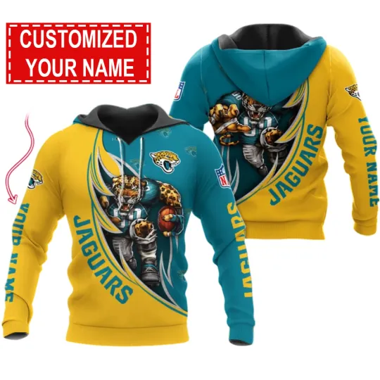Discover Jacksonville Football Team Jaguarss 3D Hoodie, Unisex Adults S-5XL