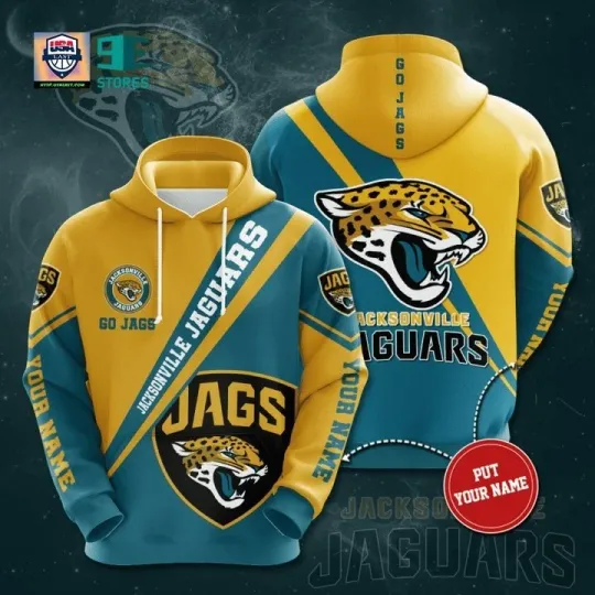 Jacksonville Football Team Jaguarss 3D Hoodie, Unisex Adults S-5XL