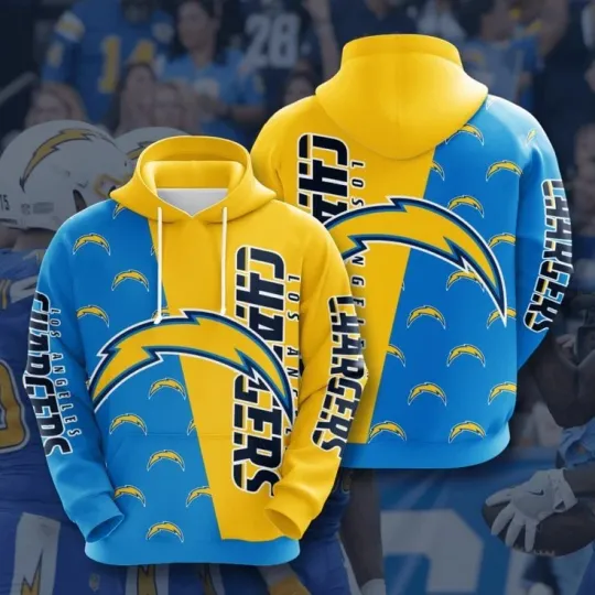 Los Angeles Team Chargerss 3D Hoodie, Unisex Adults S-5XL