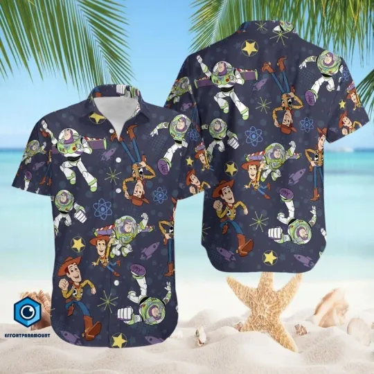 Discover Toy Story Woody Buzz Lightyear Hawaiian Shirt, Summer Hawaiian Shirt