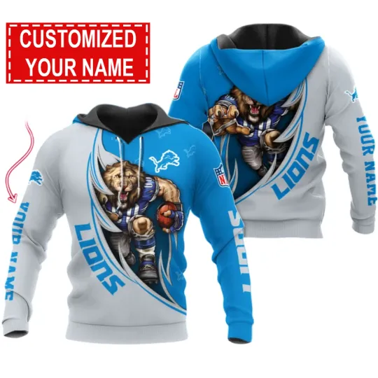 Discover Detroit Football Team Lionss 3D Hoodie, Unisex Adults S-5XL