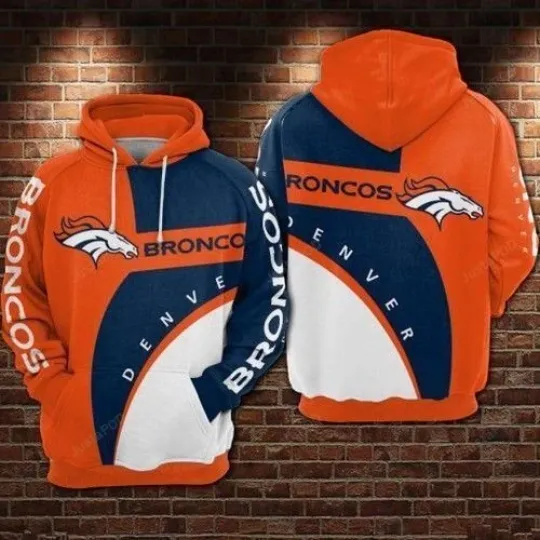 Denver Football Team Broncoss 3D Hoodie, Unisex Adults S-5XL