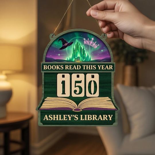 Discover Personalized Wicked Book Tracker, Wicked Reading Tracker, Library Wood Hanging Tracker Sign, Bookshelf Decor, Wicked For Good Lover Gift