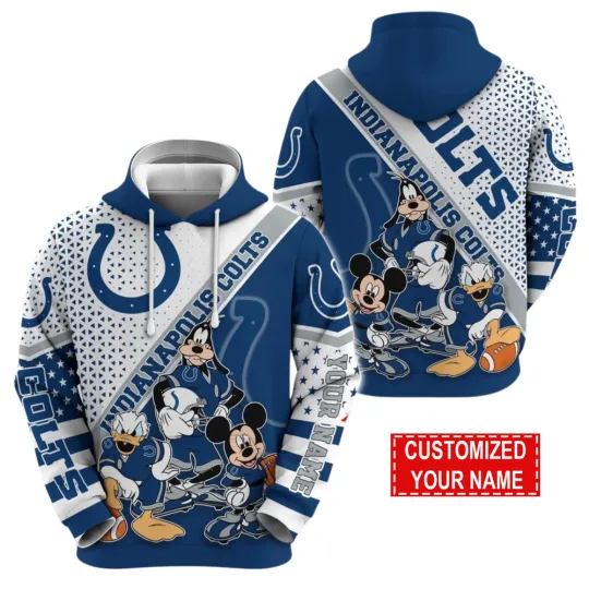 Indianapolis Football Team Coltss  3D Hoodie, Unisex Adults S-5XL