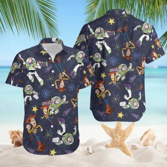 Discover Disneyland Toy Story Woody And Buzz Lightyear Hawaiian Shirt
