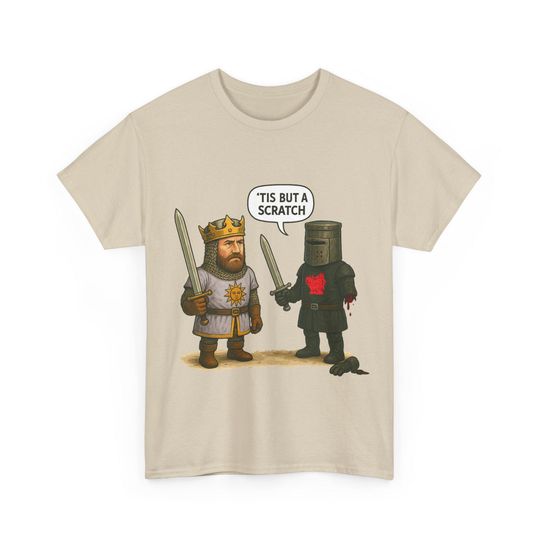 Discover Monty Python T-Shirt: 'Tis But A Scratch' Knight Graphic Tee