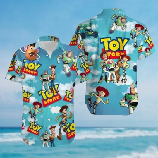 Toy Story Button Shirt, Disney Pixar Hawaiian Shirt, Disneyland Trip Shirt