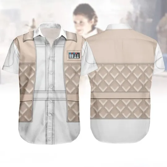 Discover Leia Organa Cosplay Button Shirt, Star Wars Hawaiian Shirt Women
