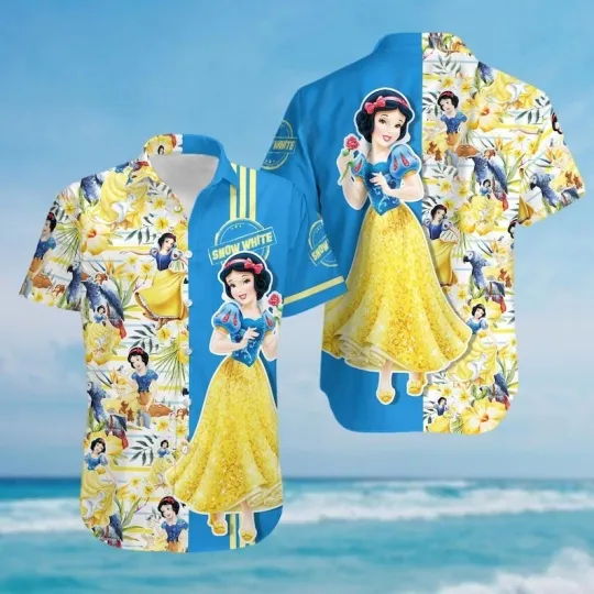 Discover Snow White Button Shirt, Snow White Shirt, Princess Hawaiian Shirt