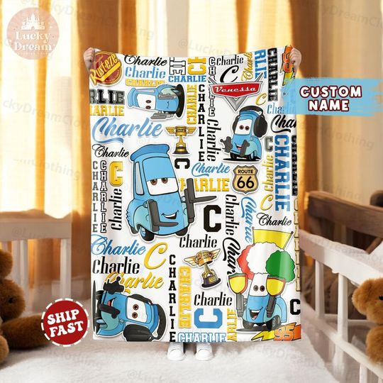 Discover Personalized Disney Cars Blanket, Custom Name Lightning McQueen  Birthday Boy/Girl, Disney Home Decor, Family Cars Birthday Boy