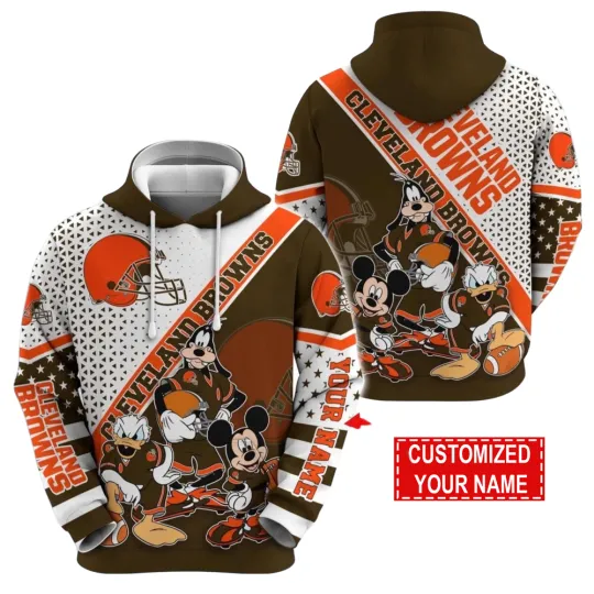 Discover Cleveland Football Team Brownss 3D Hoodie, Unisex Adults S-5XL
