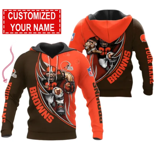 Discover Cleveland Football Team Brownss 3D Hoodie, Unisex Adults S-5XL