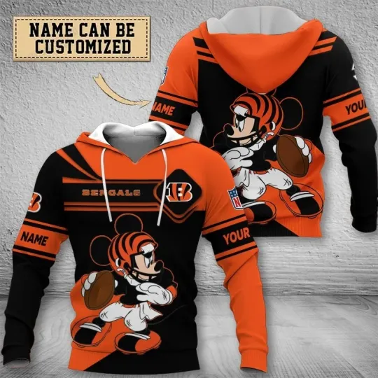 Discover Cincinnati Football Team Bengalss 3D Hoodie, Unisex Adults S-5XL