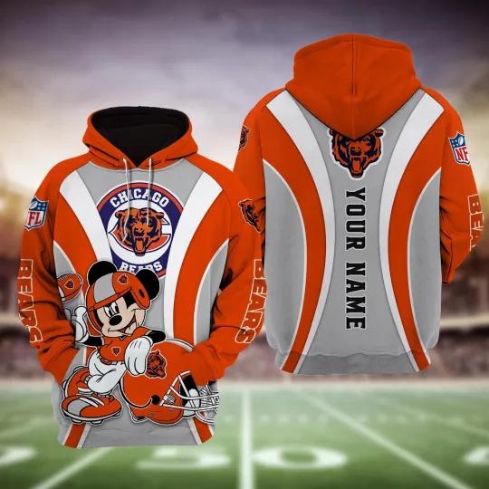 Discover Chicago Football Team Bearss 3D Hoodie, Unisex Adults S-5XL