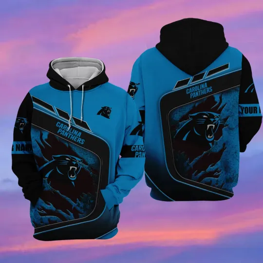 Discover Carolina Football Team Pantherss 3D Hoodie, Unisex Adults S-5XL