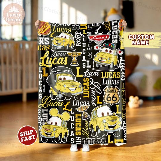 Discover Personalized Disney Cars Blanket, Custom Name Lightning McQueen  Birthday Boy/Girl Home Decor Family Cars Birthday, Family Cars Birthday Boy