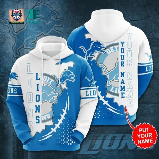 Discover Detroit Football Team Lionss 3D Hoodie, Unisex Adults S-5XL