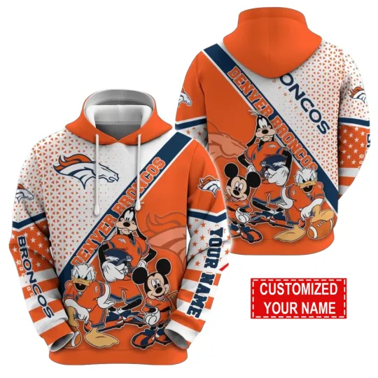 Discover Denver Football Team Broncoss 3D Hoodie, Unisex Adults S-5XL